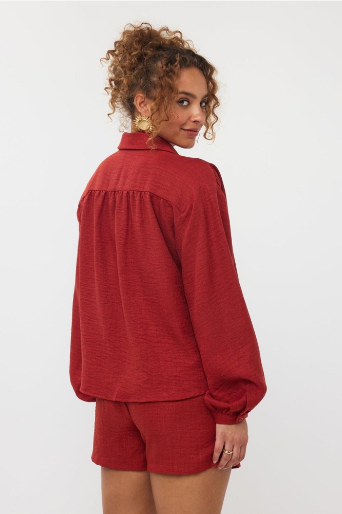 BLOUSE FENNA HSS2525 109 STONE RED